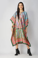 Boho Chic Silk kaftan light blue